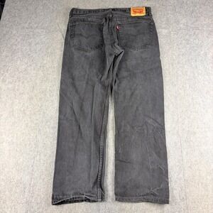 Levi's 505 Mens Jeans 34 x 29 ACTUAL Black Regular Straight Fit Denim Classic